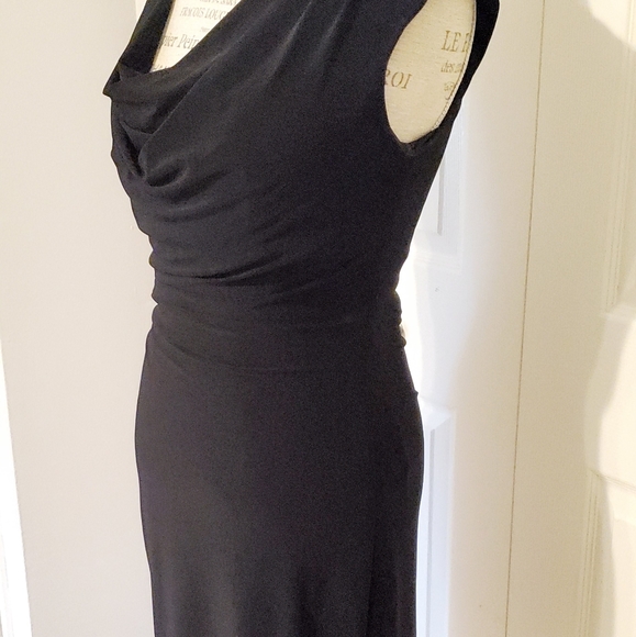 Ronni Nicole Black Drape Lined Dress Size 6 - Picture 14 of 14